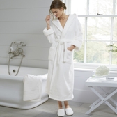 Buy Unisex Hydrocotton Hooded Robe - White from The White Company