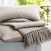 Light Grey Beaufort Throw & Cushion 