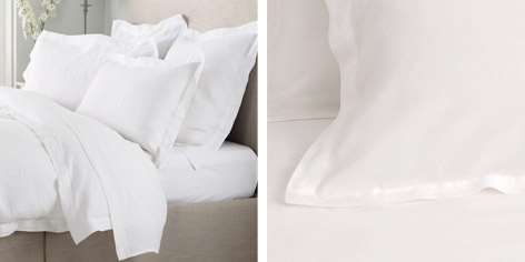 Buy Plain Belgian Washed Linen Collection - White from The White Company