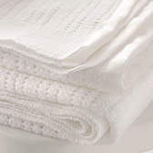 Buy Satin Edged Cellular Blanket - Cot Blanket from The White Company