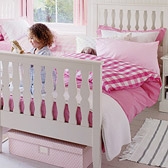 Hot Pink Reversible Gingham Bed Linen 