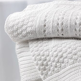 Buy Knitted Patchwork Baby Blanket from The White Company