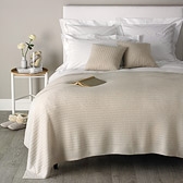 Natural Cashmere Rib Throw & Cushion 