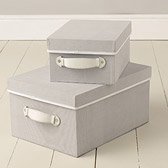 Set of 2 Canvas Storage Boxes