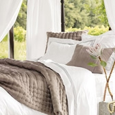 Buy Claredon Quilt & Cushion Covers - Latte from The White Company