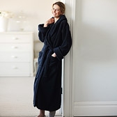 Buy Hydrocotton Unisex Hooded Robe - Navy from The White Company