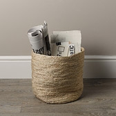 Buy Jute Wastepaper Bin from The White Company