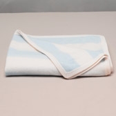 Buy Stripe Cashmere Blanket - Blue from The White Company