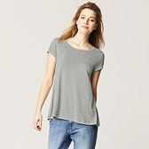 Floaty A-Line T-Shirt - Silver Grey Marl
