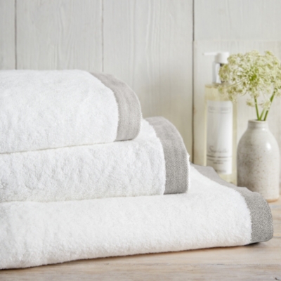 Colour Border Towels Bathroom Sale The White Company UK