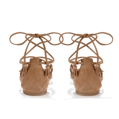 women's tassel flat heel sandals