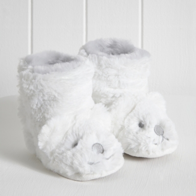 Image result for Fluffy Lumi Polar Bear Booties - White