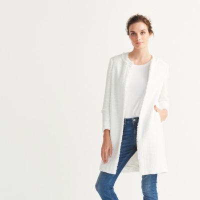 Longline Linton Tweed Jacket Clothing Sale The White Company UK
