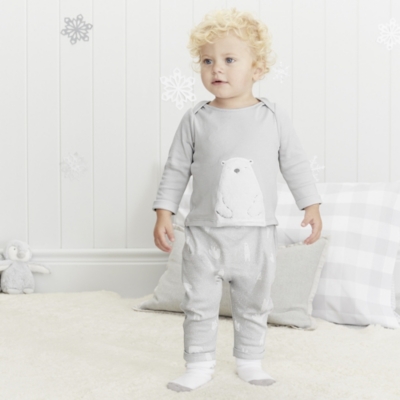 Lumi Polar Bear Pyjamas Baby's First Christmas The White Company UK