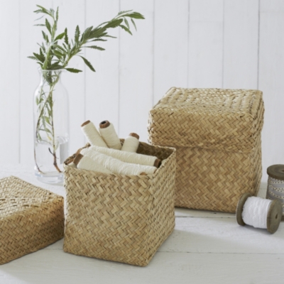 Soft Woven Basket - Set of 2 | The White Company UK