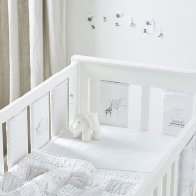 white company cot bedding