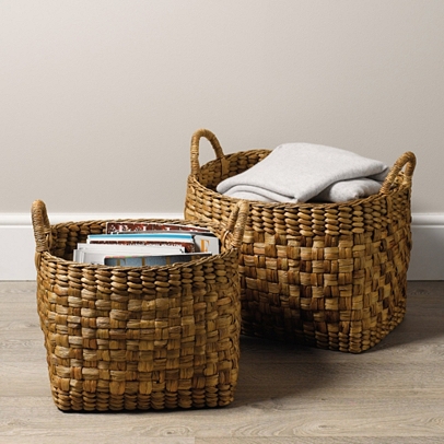 Natural. view full size image. Water Hyacinth Baskets ...