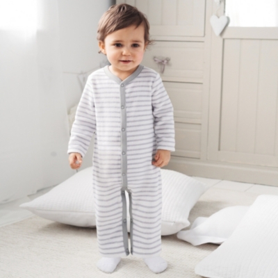 Baby Stripe Terry Sleepsuit