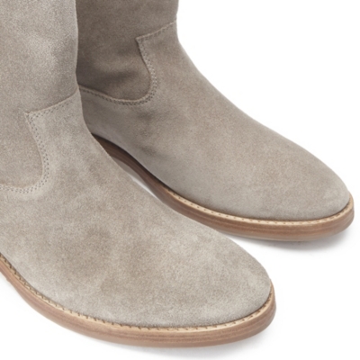 pull on slip on beige boots womens