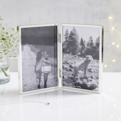 Fine Silver Hinged Photo Frame 4x6” Photo Frames The White Company UK