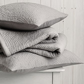 Silver Bergamo Quilt & Cushion 