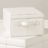 Small Leather Keepsake Storage Box 