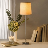Console Lamp & Natural Shade 