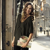 Batwing Gathered Sage Sweater 