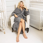 Unisex Graphite Cotton Classic Robe 