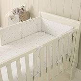 Organic Cotton Circus Print Cot Bumper 