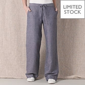 Denim Linen/Cotton Casual Trousers