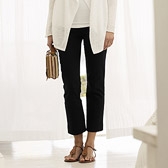 Cropped Side Zip Trousers 