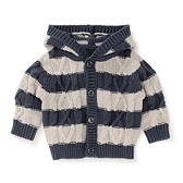 Baby Boy Cable Hooded Sweater 