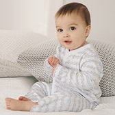Organic Cotton Elephant Motif Sleepsuit