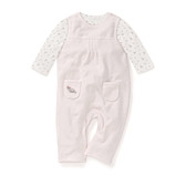 Flower Velour Dungarees & Bodysuit 