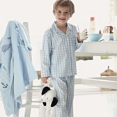 Blue Gingham Pyjamas 