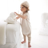 Baby Girl Organic Cotton Knitted Stripe Dress 