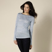 Linen Button Boat Neck Top 