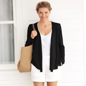 Linen Knitted White Vest 