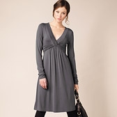 Long Sleeve Jersey Twist Empire Dress 