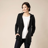 Open Hooded Dark Charcoal Marl Cardigan 
