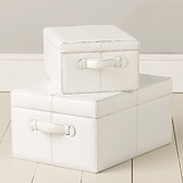 Medium Leather Keepsake Storage Box 