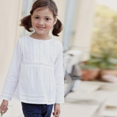 Pin Tuck Lace Blouse 