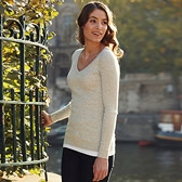 Ribbed V-Neck Sweater 