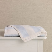 Blue Stripe Cashmere Blanket 