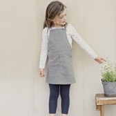 Girl's Ticking Pinny Dress