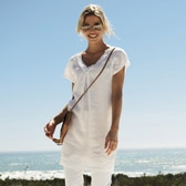 V Neck Linen White Tunic 