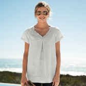 V-Neck Linen Top  (sold out)