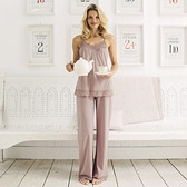 Wide Lace Powder Pink Pyjamas 