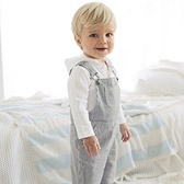 Baby Boy White Hooded Bodysuit 